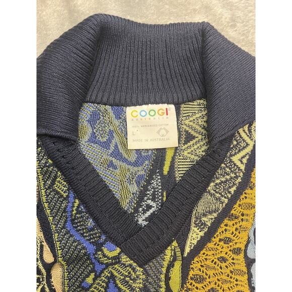 Coogi Australia Collared Sweater Size Large Multicolor 3D Knit Pullover 74095 - Picture 4 of 16